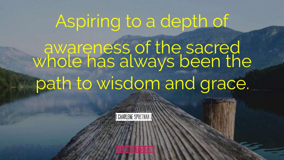 Charlene Spretnak Quotes: Aspiring to a depth of