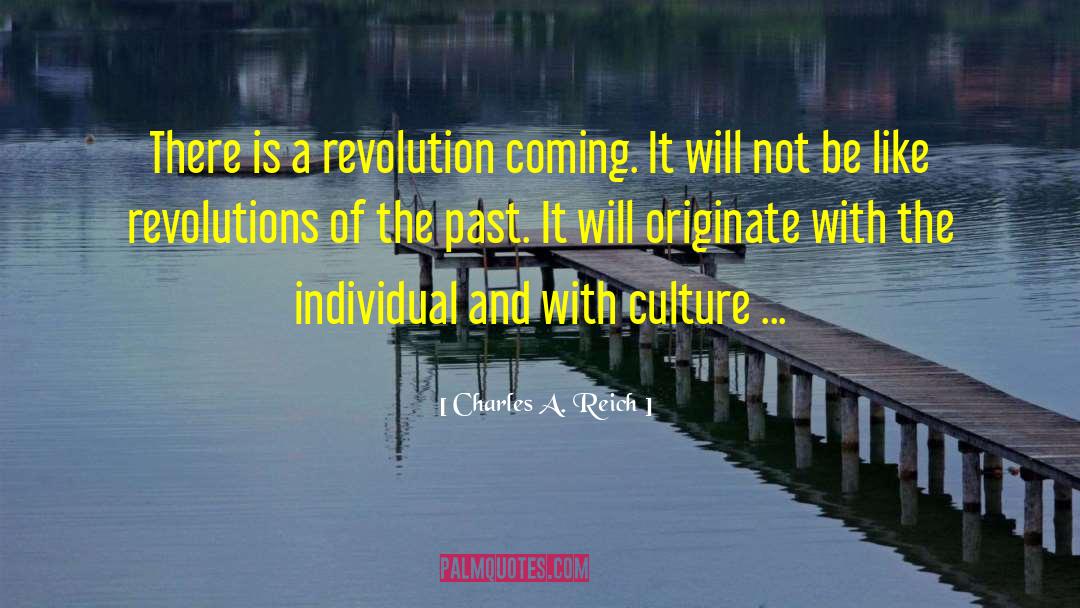 Charles A. Reich Quotes: There is a revolution coming.