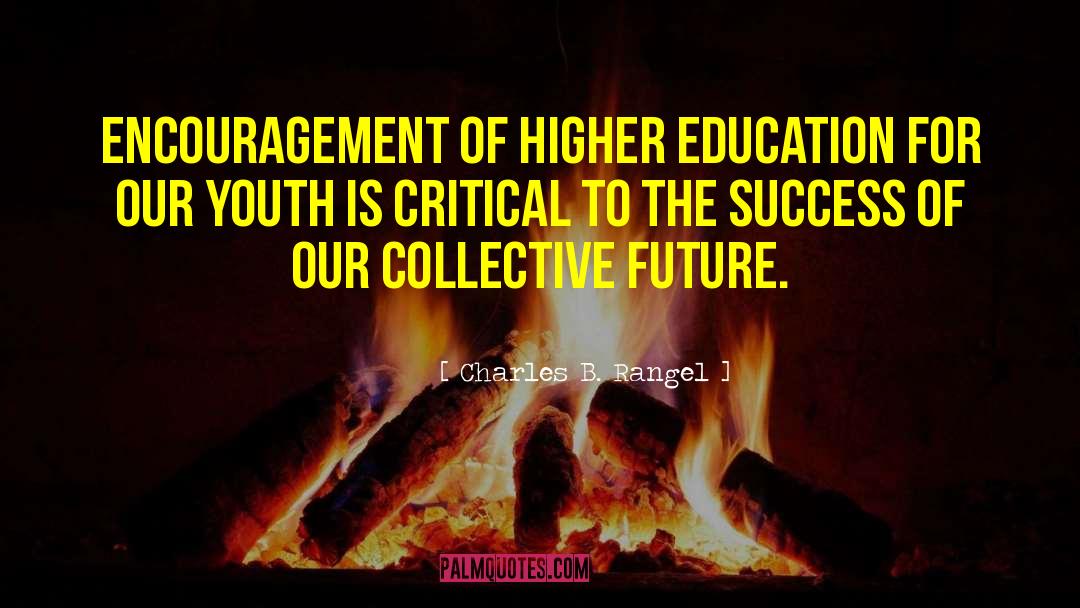 Charles B. Rangel Quotes: Encouragement of higher education for