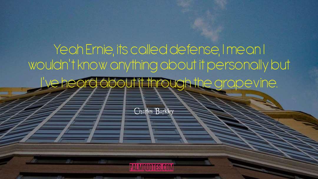 Charles Barkley Quotes: Yeah Ernie, its called defense,