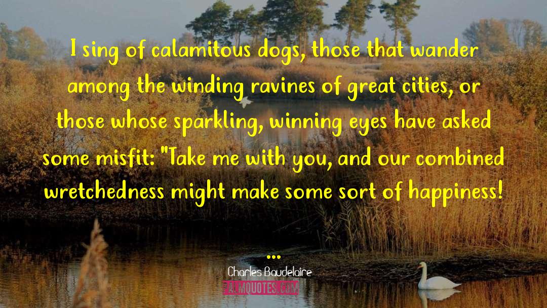 Charles Baudelaire Quotes: I sing of calamitous dogs,