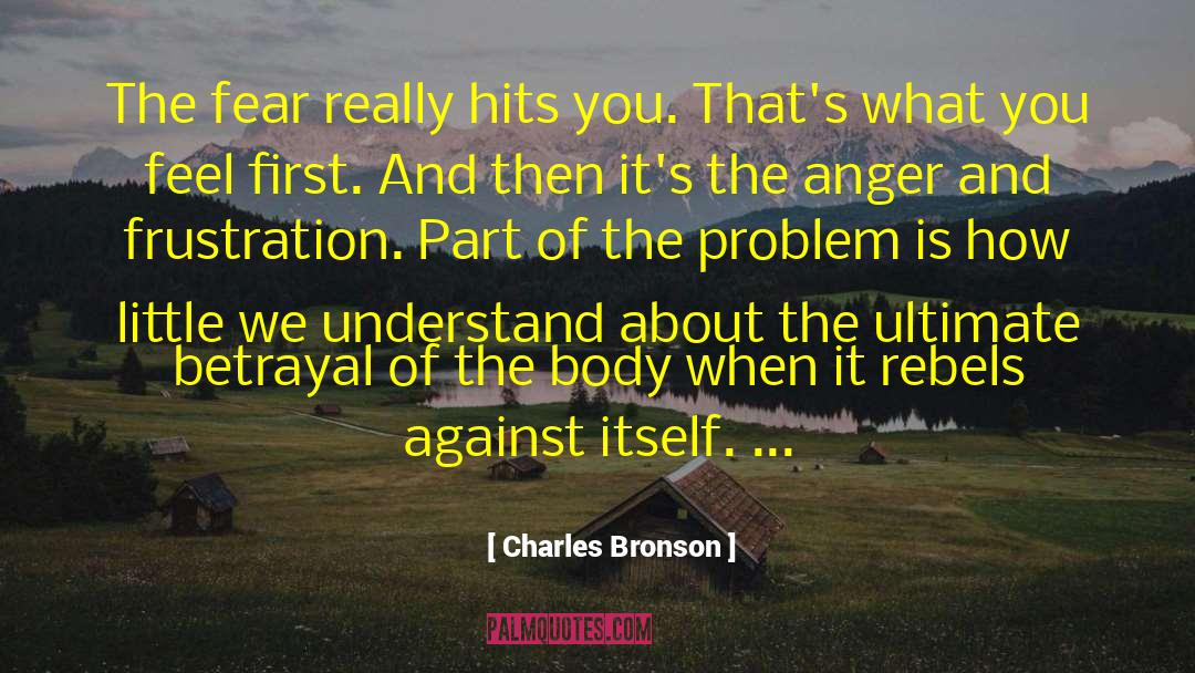 Charles Bronson Quotes: The fear really hits you.