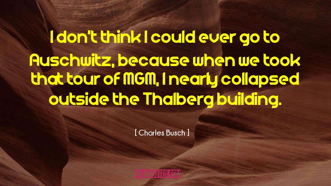 Charles Busch Quotes: I don't think I could