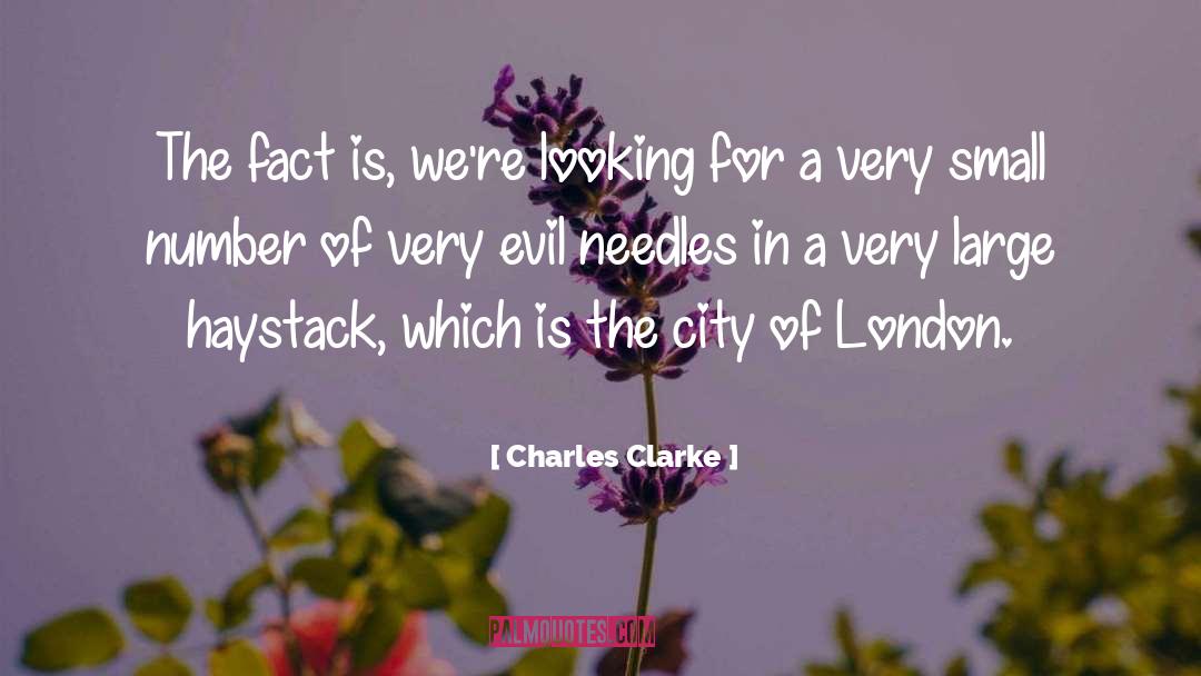 Charles Clarke Quotes: The fact is, we're looking