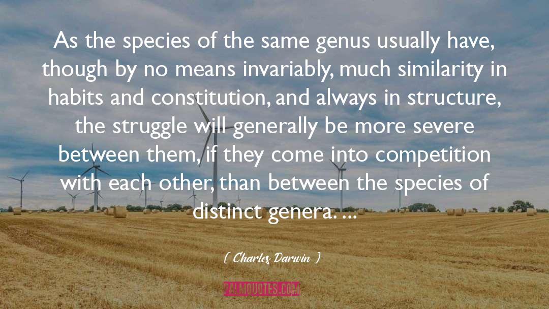 Charles Darwin Quotes: As the species of the