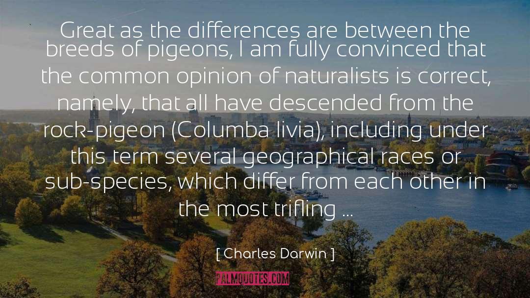 Charles Darwin Quotes: Great as the differences are