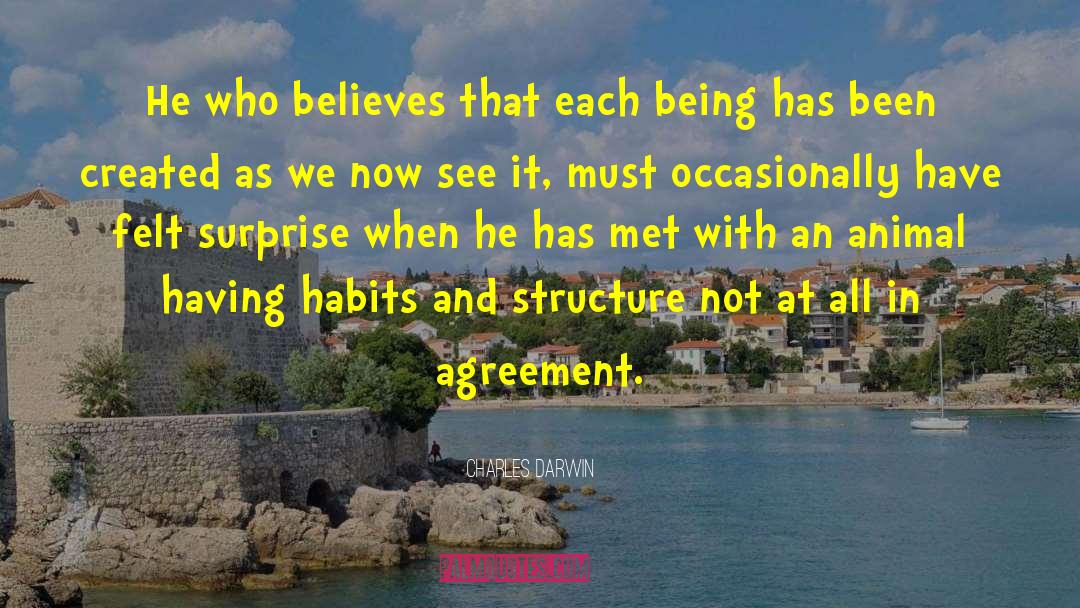 Charles Darwin Quotes: He who believes that each