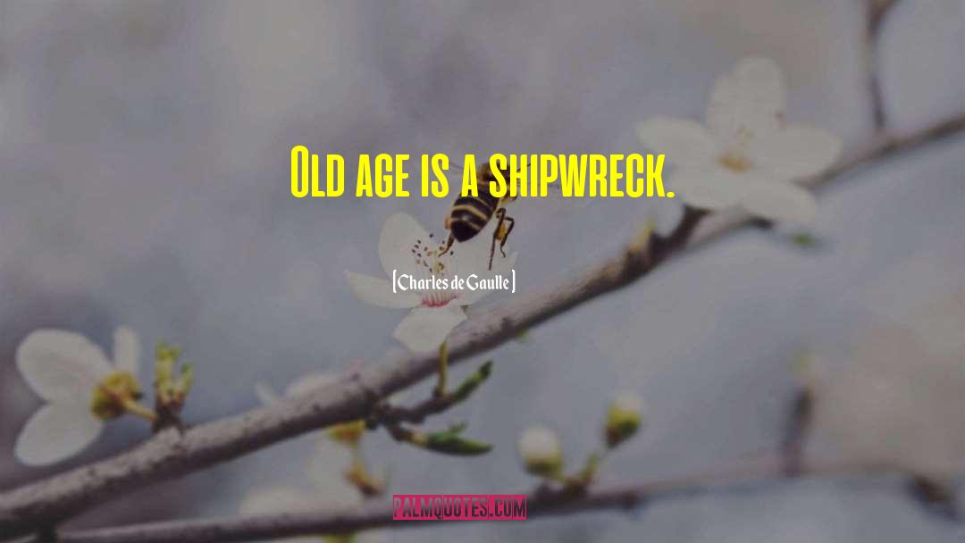 Charles De Gaulle Quotes: Old age is a shipwreck.