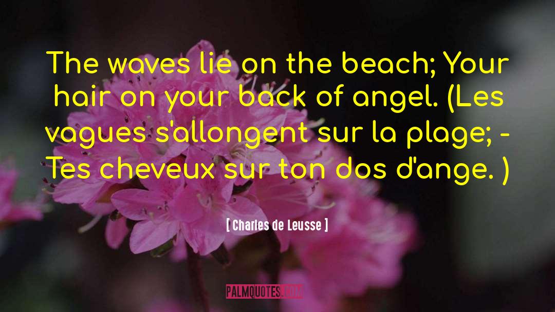 Charles De Leusse Quotes: The waves lie on the