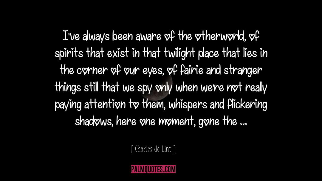 Charles De Lint Quotes: I've always been aware of