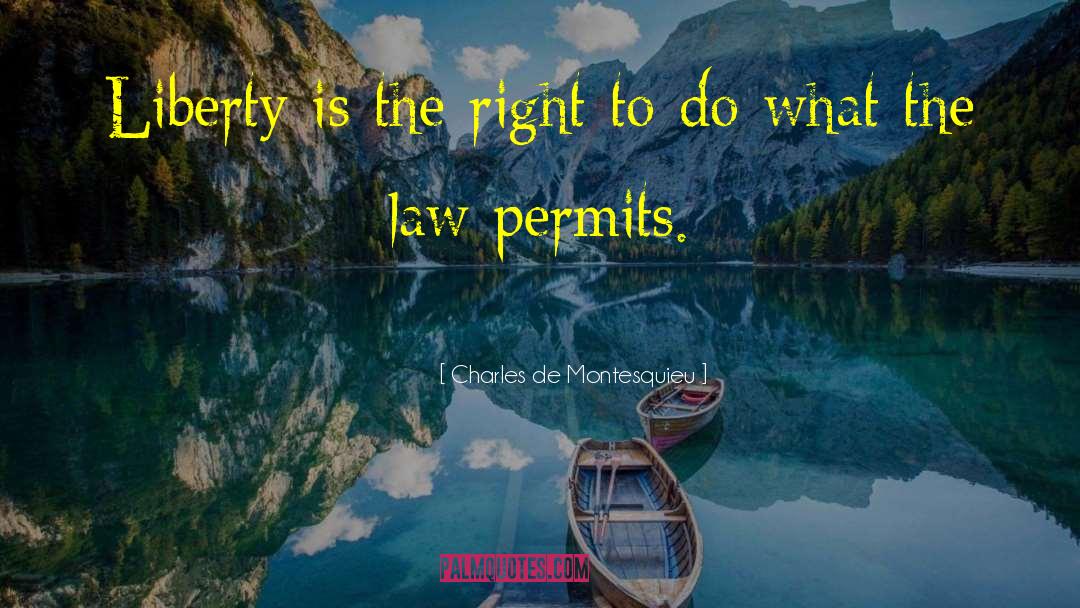 Charles De Montesquieu Quotes: Liberty is the right to