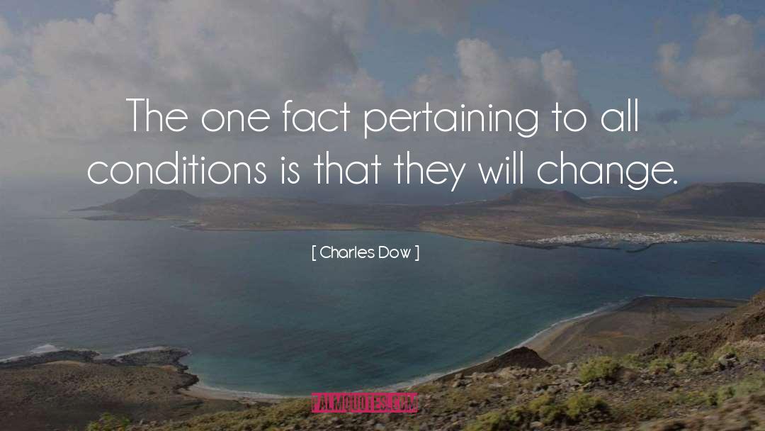 Charles Dow Quotes: The one fact pertaining to