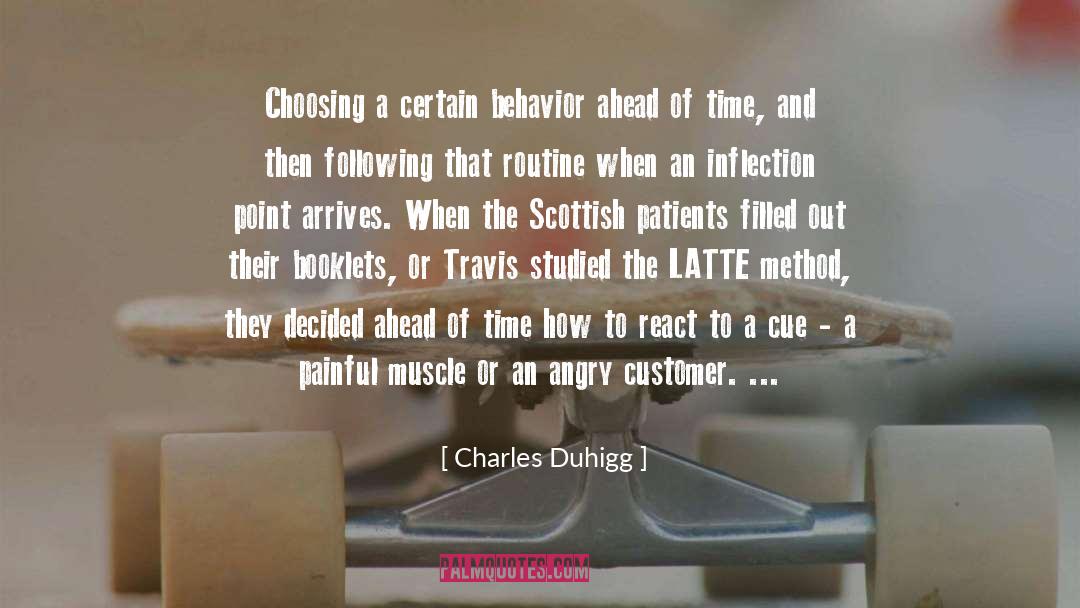 Charles Duhigg Quotes: Choosing a certain behavior ahead