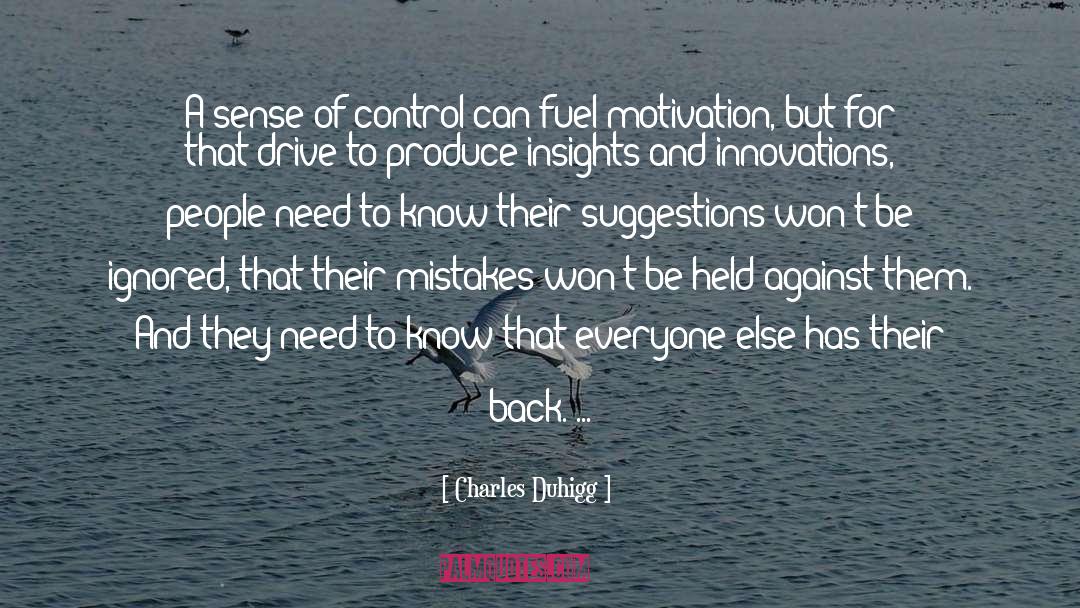 Charles Duhigg Quotes: A sense of control can