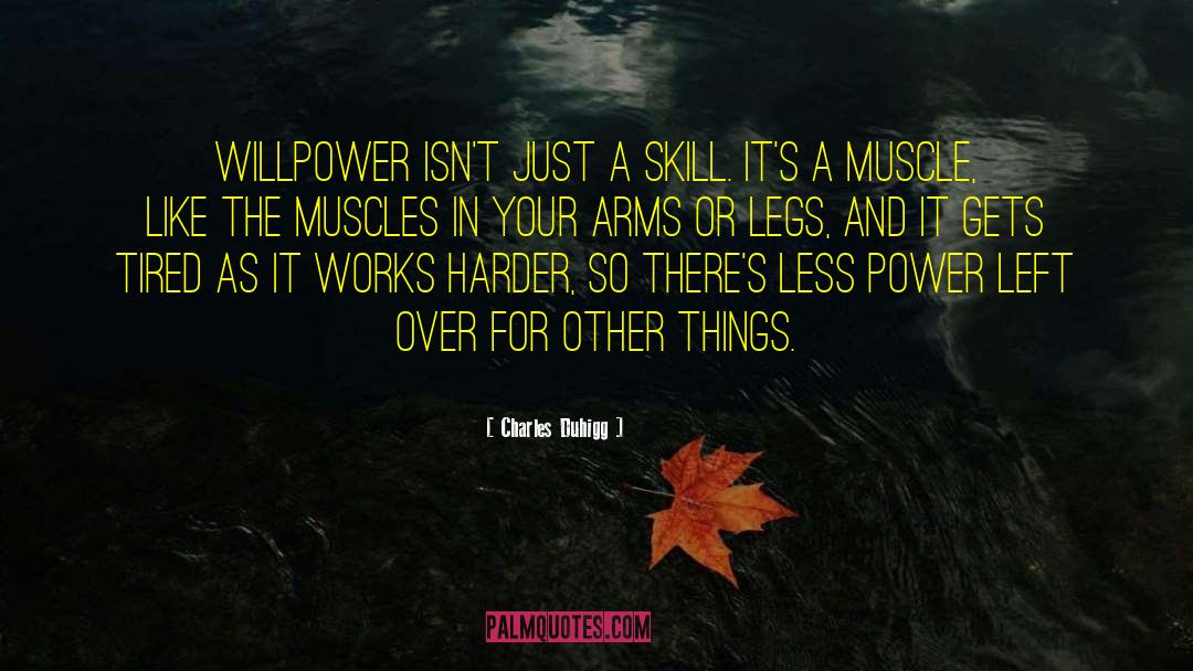 Charles Duhigg Quotes: Willpower isn't just a skill.