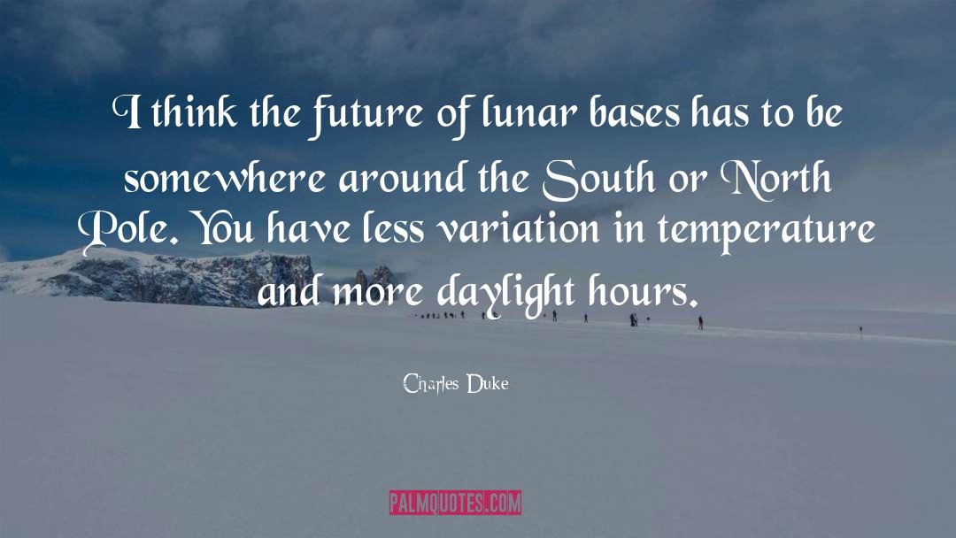Charles Duke Quotes: I think the future of