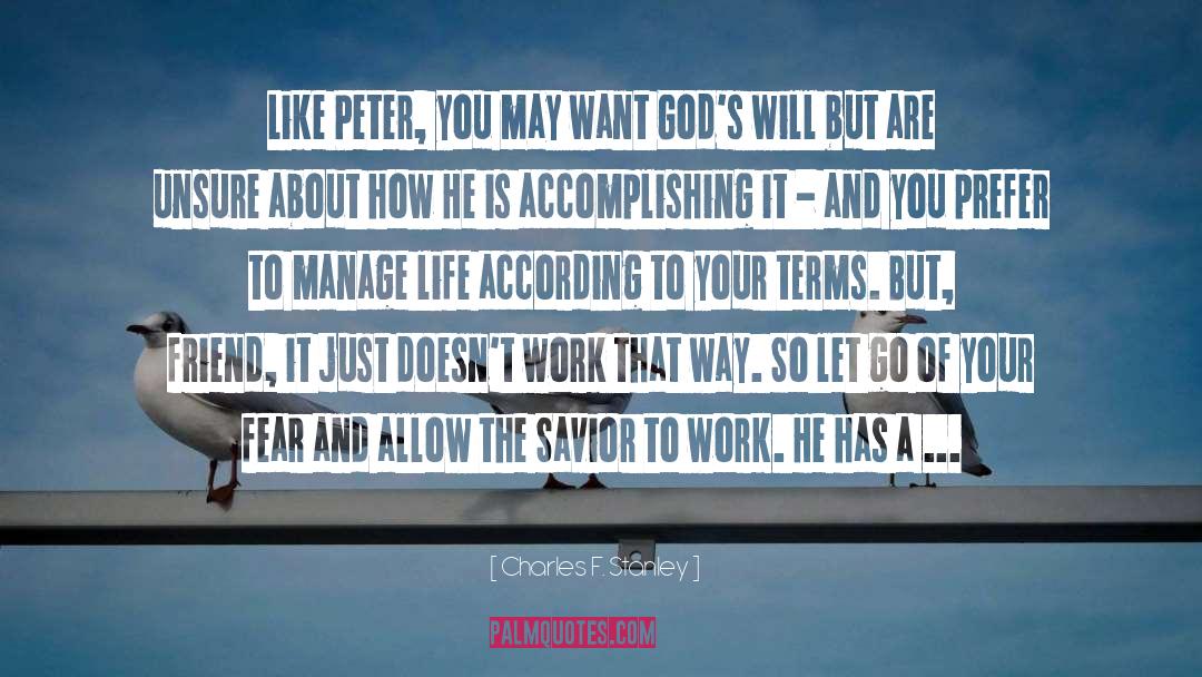 Charles F. Stanley Quotes: Like Peter, you may want