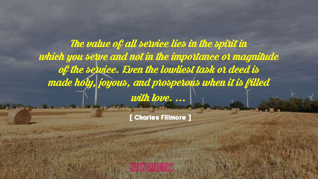 Charles Fillmore Quotes: The value of all service