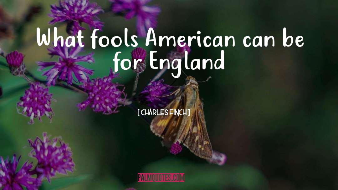 Charles Finch Quotes: What fools American can be