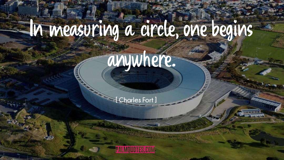 Charles Fort Quotes: In measuring a circle, one