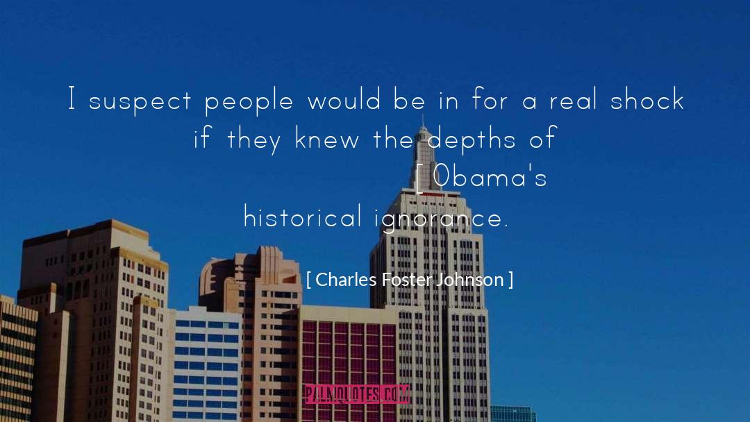 Charles Foster Johnson Quotes: I suspect people would be