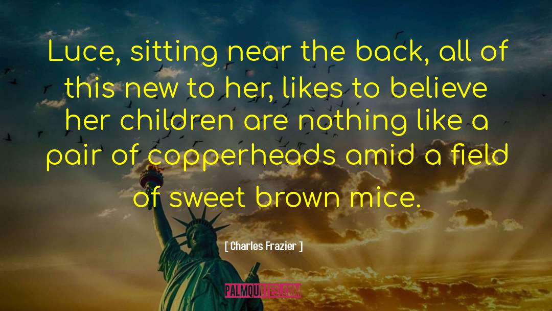 Charles Frazier Quotes: Luce, sitting near the back,