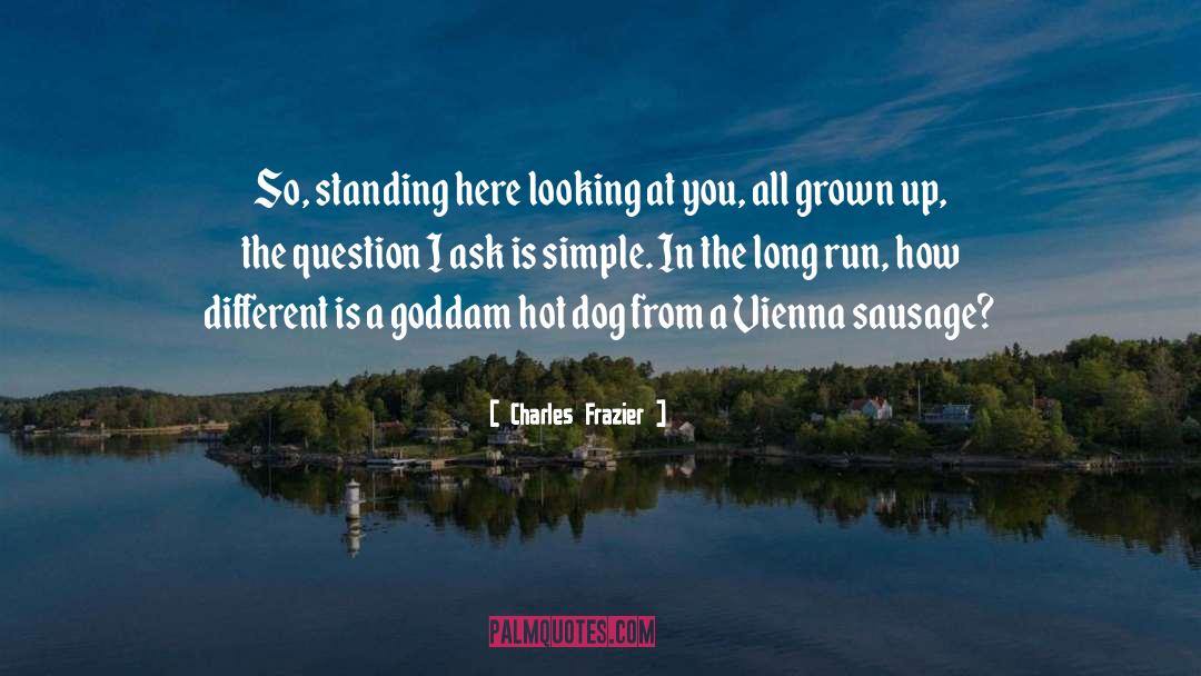 Charles Frazier Quotes: So, standing here looking at