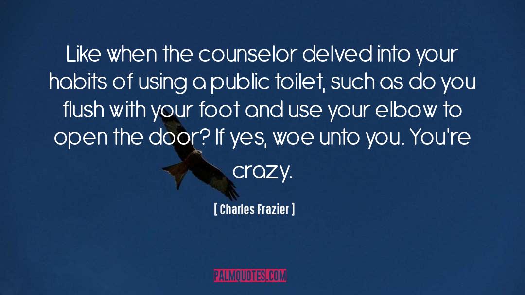 Charles Frazier Quotes: Like when the counselor delved