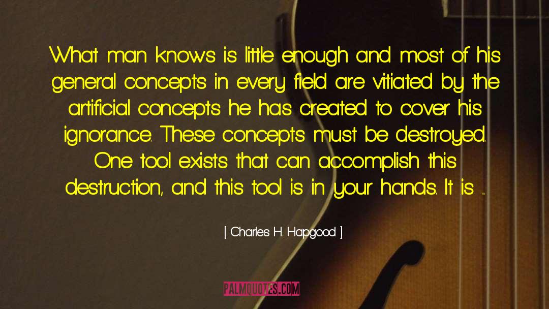 Charles H. Hapgood Quotes: What man knows is little