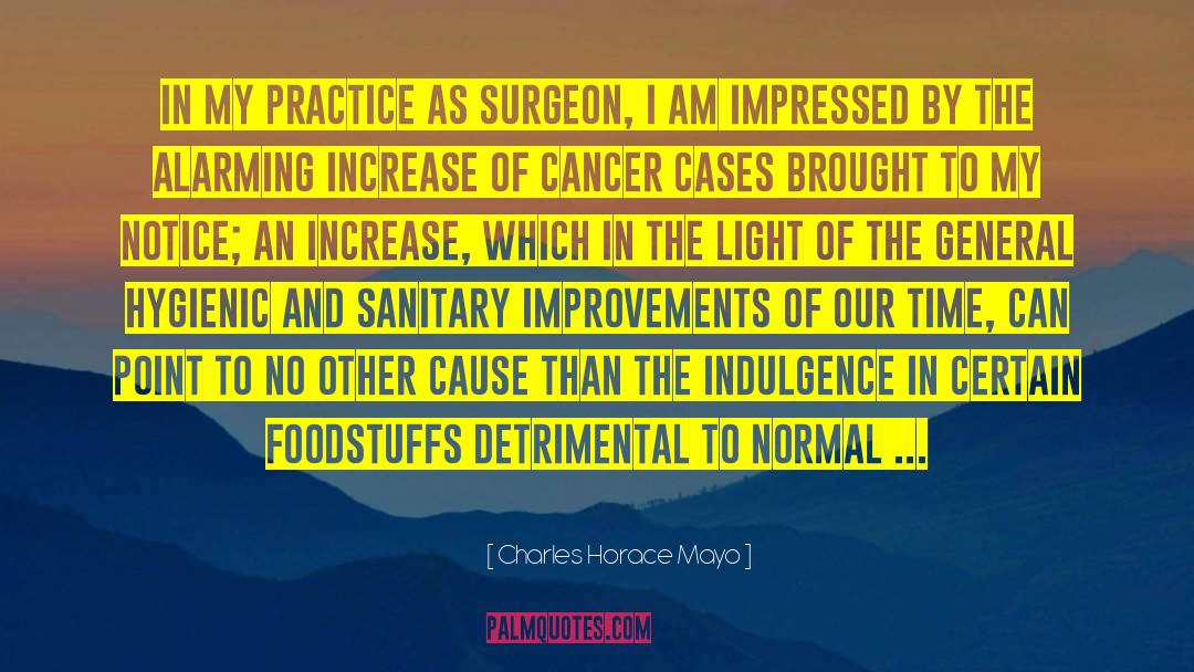 Charles Horace Mayo Quotes: In my practice as surgeon,