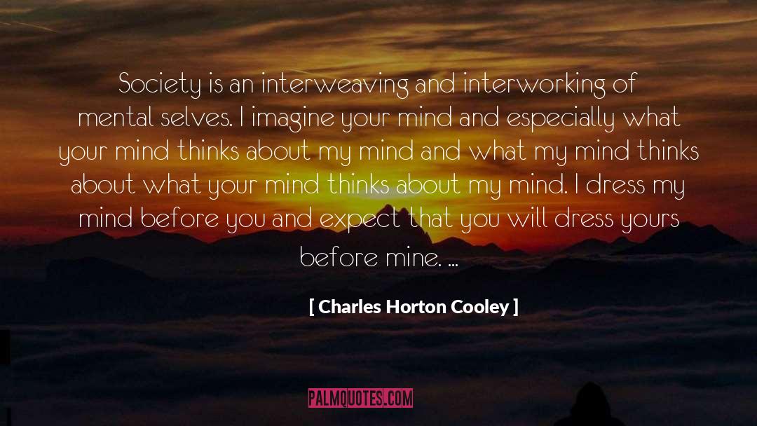 Charles Horton Cooley Quotes: Society is an interweaving and