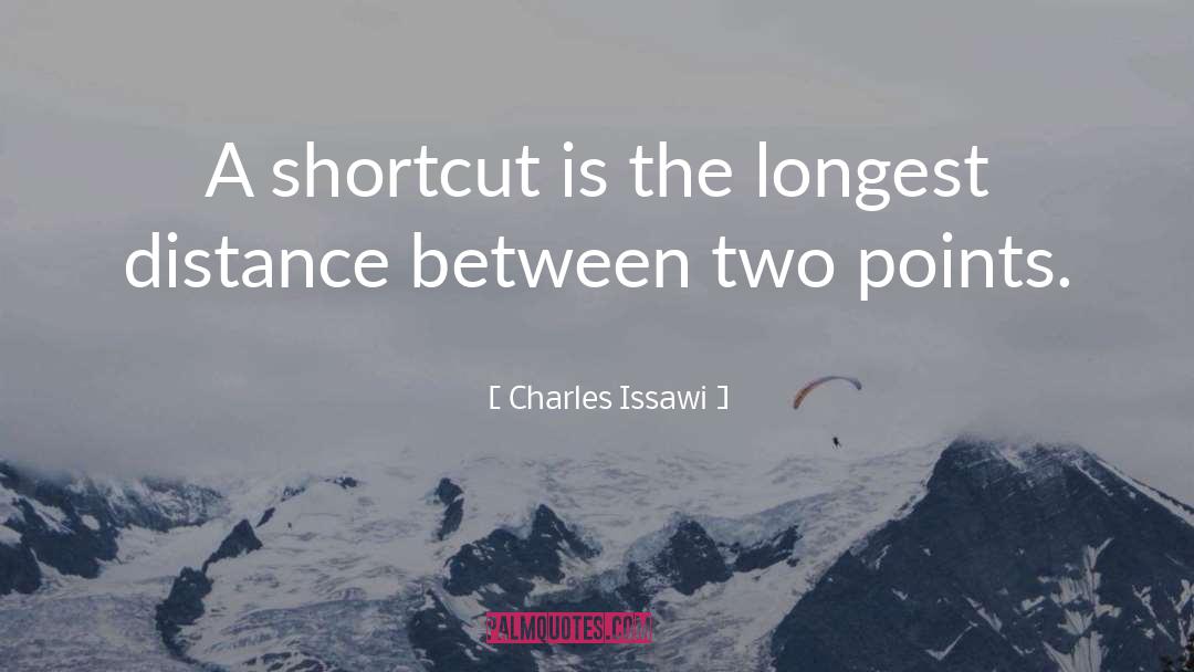 Charles Issawi Quotes: A shortcut is the longest