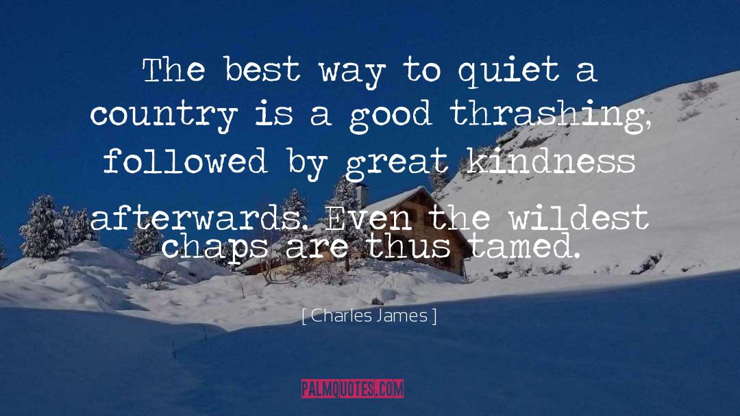 Charles James Quotes: The best way to quiet
