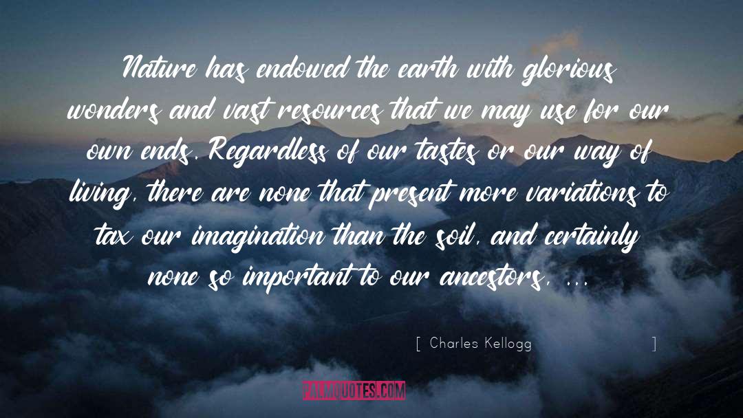 Charles Kellogg Quotes: Nature has endowed the earth