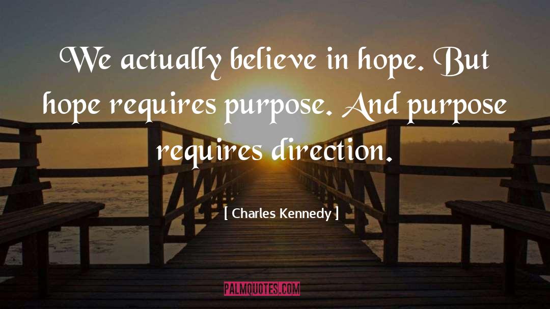 Charles Kennedy Quotes: We actually believe in hope.