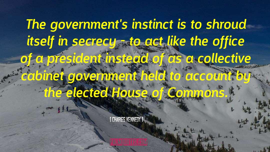 Charles Kennedy Quotes: The government's instinct is to