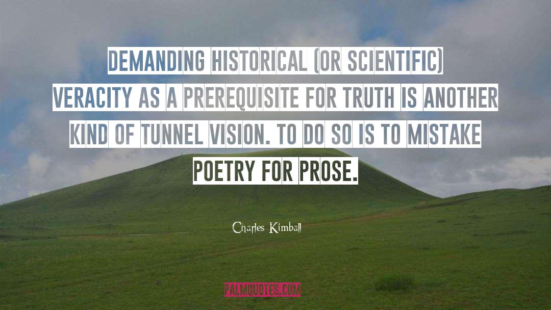 Charles Kimball Quotes: Demanding historical (or scientific) veracity