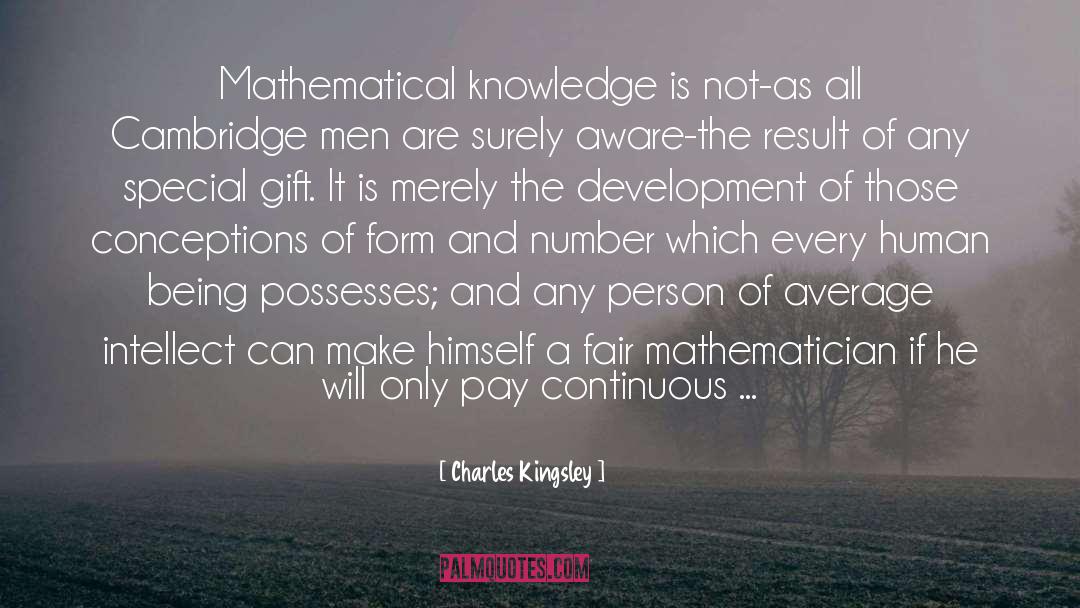 Charles Kingsley Quotes: Mathematical knowledge is not-as all