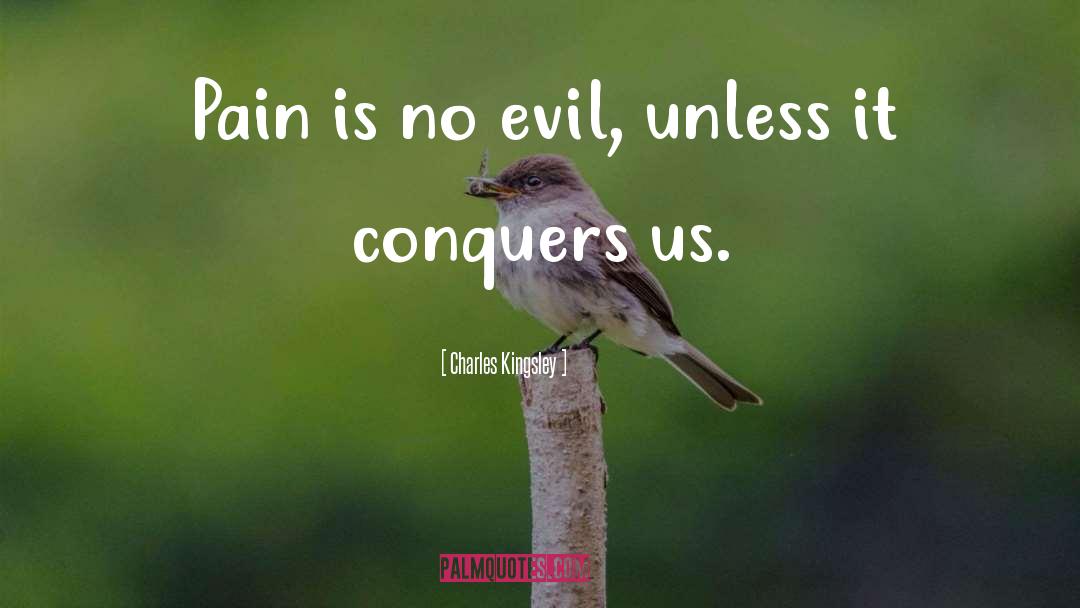 Charles Kingsley Quotes: Pain is no evil, unless