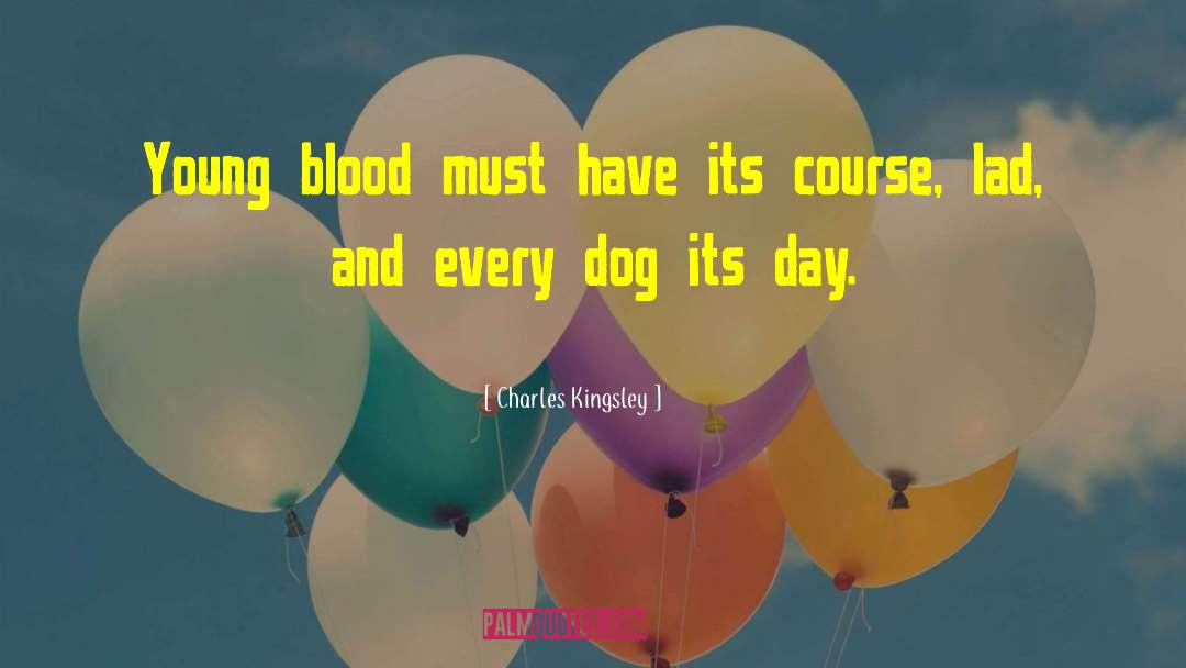 Charles Kingsley Quotes: Young blood must have its