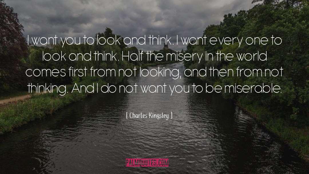 Charles Kingsley Quotes: I want you to look