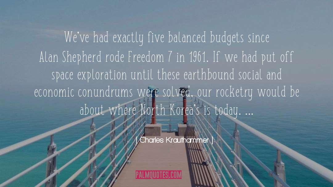 Charles Krauthammer Quotes: We've had exactly five balanced