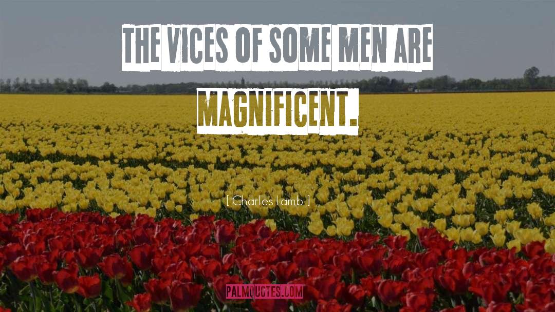 Charles Lamb Quotes: The vices of some men