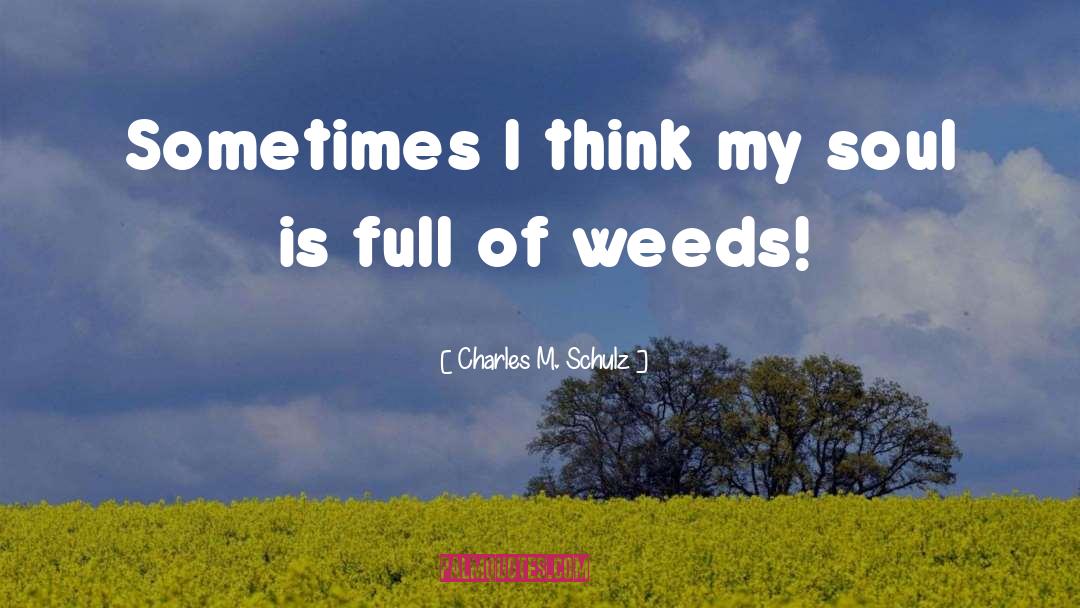 Charles M. Schulz Quotes: Sometimes I think my soul