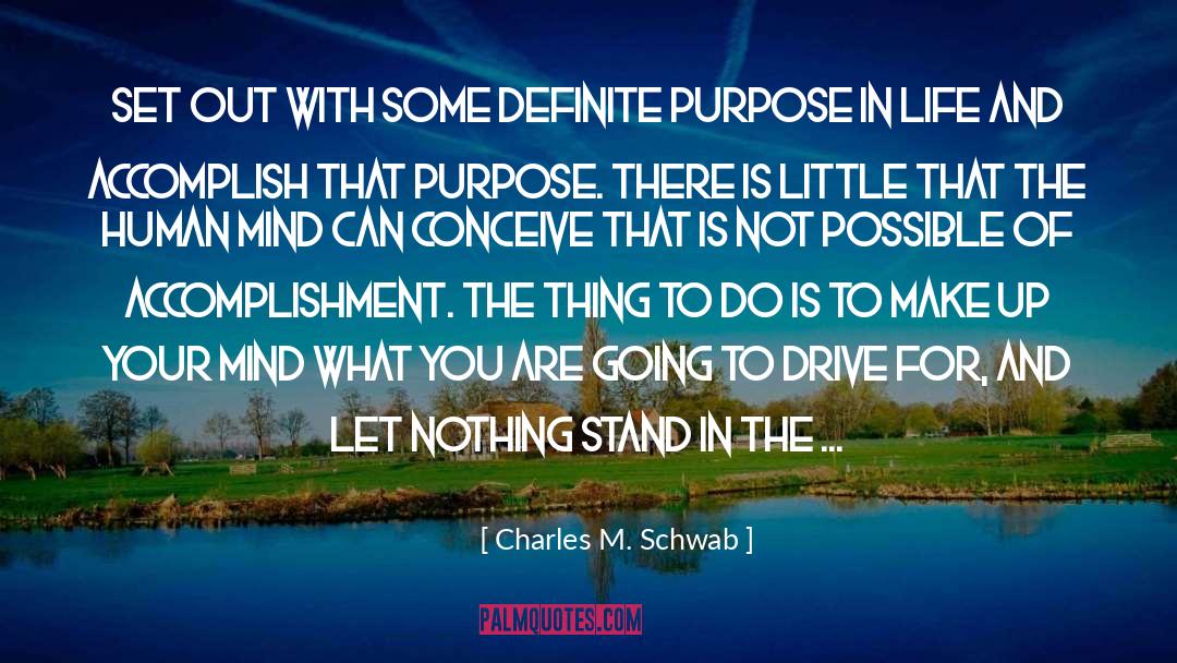 Charles M. Schwab Quotes: Set out with some definite