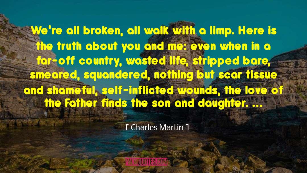 Charles Martin Quotes: We're all broken, all walk