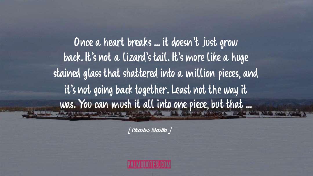 Charles Martin Quotes: Once a heart breaks ...
