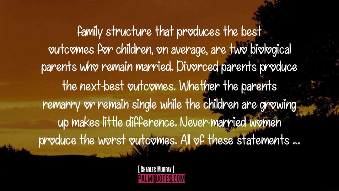 Charles Murray Quotes: family structure that produces the