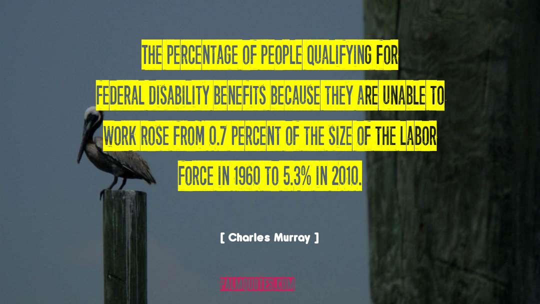 Charles Murray Quotes: The percentage of people qualifying