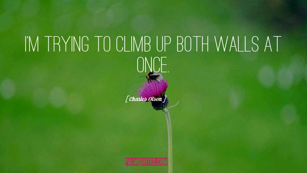 Charles Olson Quotes: I'm trying to climb up